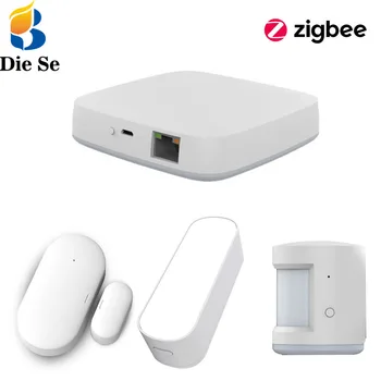 Датчики движения ZigBee Gateway Hub, датчик освещения/ окна двери, для автоматизированного дома Приложение Tuya Smart Life Работает с Alexa Google Home