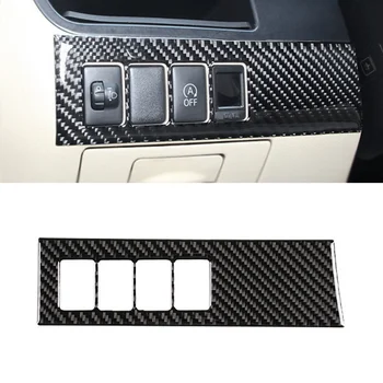 Для Toyota Highlander 2015 2016 2017 2018 Автомобильный переключатель фар из углеродного волокна, панель регулировки, рамка, защитная накладка