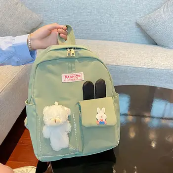 Для хранения, Корейский Стиль, Однотонный Рюкзак для детского сада, Повседневный Рюкзак для школы