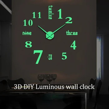 Креативные Светящиеся 3D Настенные часы 