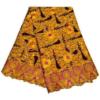 Кружевная ткань в нигерийском стиле Анкара, Роскошная женская модная одежда С восковым принтом, настоящая новая восковая ткань в африканском стиле Дашики