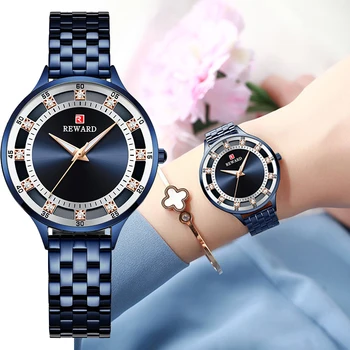 Модные и элегантные женские высококачественные водонепроницаемые спортивные часы с двойным циферблатом и бриллиантами, мужские изысканные кварцевые часы