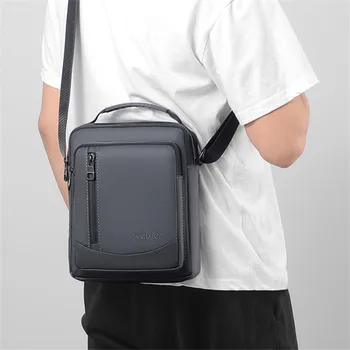 Мужские Деловые противоугонные водонепроницаемые сумки-мессенджеры из искусственной кожи, сумка через плечо, сумки на ремне, Короткий дорожный рюкзак для мужчин