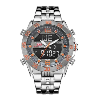 Мужские часы KAT-WACH, лучший бренд Класса Люкс, Военные спортивные Повседневные водонепроницаемые кварцевые наручные часы с двойным дисплеем из нержавеющей стали Для мужчин