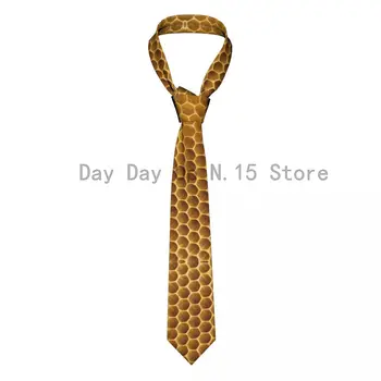 Мужской галстук Тонкий, обтягивающий, желтый, с текстурой пчелиных сот, Модный галстук, Свободный стиль, мужской Галстук для вечеринки, свадьбы