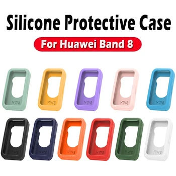 Мягкий чехол из ТПУ для смарт-часов Huawei Band 8, защитная оболочка, Силиконовая рамка для защиты экрана, Аксессуары