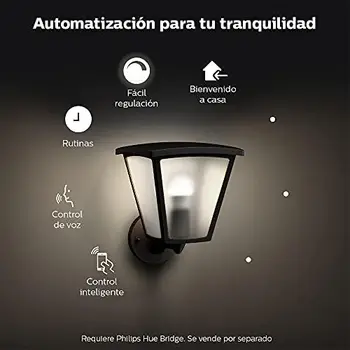 Наружный светильник Lucca White, работает с Amazon Alexa, HomeKit и Google Assistant (требуется Hue Hub), 9,5 Вт