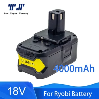 Новая замена батареи Ryobi 18V 4.0AH ONE + RB18L40 RB18L50 RB18L60 CFP-180S P108 CFP-180SM P107 P300 P510 P104 P102 P103