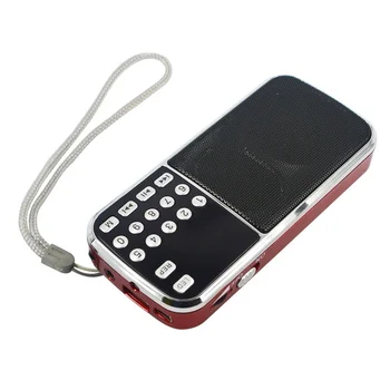 Новейший Многофункциональный Портативный Hi-Fi Мини-Динамик MP3 Аудиоплеер Фонарик Усилитель Micro SD TF FM-радио Черный/Синий/Красный L-088