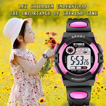 Новые Модные детские цифровые электронные часы, Водонепроницаемые часы с многофункциональным дисплеем, Спортивные часы Для мальчиков и девочек