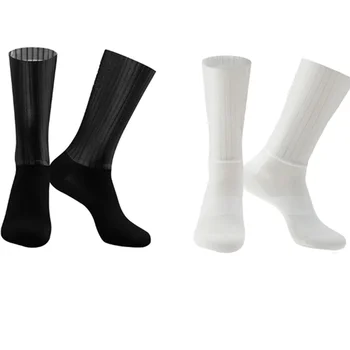Новые противоскользящие бесшовные Велосипедные носки с интегральным формованием, высокотехнологичные Велосипедные носки, Компрессионные Велосипедные спортивные носки для бега на открытом воздухе