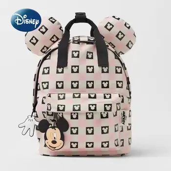 Новый детский рюкзак с Микки Диснея, Мультяшная милая детская школьная сумка, Рюкзак для девочек, высокое качество, мода