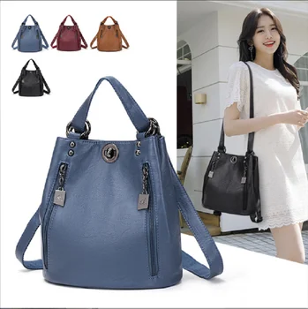 Новый женский высококачественный кожаный рюкзак, модные дизайнерские сумки на плечо большой емкости, женская школьная сумка, повседневные дорожные рюкзаки