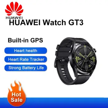Оригинальные Смарт-часы HUAWEI WATCH GT 3 Мониторинг SpO2 В течение всего дня Автономной работы Беспроводная Зарядка Точный Мониторинг сердечного ритма GT3