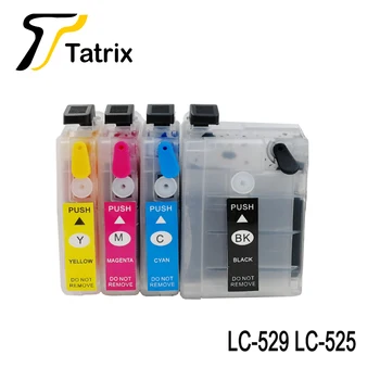 Полнозаправляемый картридж Tatrix 4PK подходит для принтера Brother LC525 LC529, подходит для принтера Brother DCP-J100 DCP-J105 MFC-J200