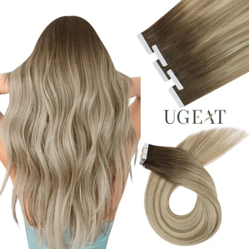 [Последние 12 месяцев] Ugeat Лента для наращивания волос Virgin Human Hair 10A Grade Лента для наращивания человеческих волос