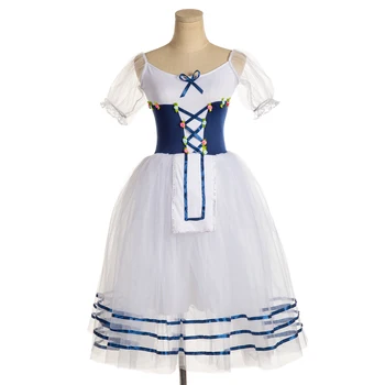 Профессиональное Балетное платье-пачка для девочек Giselle Adulto, Женская Сетчатая юбка с короткими Пышными рукавами, Детское Танцевальное Гимнастическое Трико, Костюмы