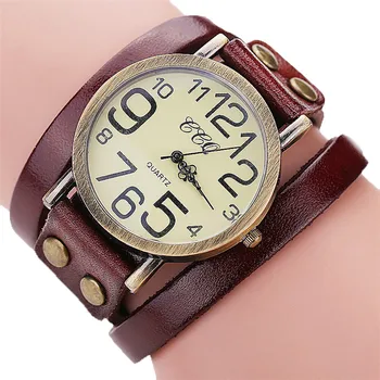 Роскошные брендовые винтажные повседневные часы-браслет из коровьей кожи, женские кожаные наручные часы, Классические женские часы Relogio Feminino
