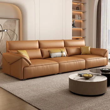 Роскошный кожаный диван Buhrer в итальянском стиле для гостиной