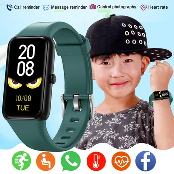 Силиконовые смарт-часы-браслет для детей, Детские умные часы, Спортивные фитнес-трекеры, часы Для мальчиков и девочек, Водонепроницаемые Детские Смарт-часы