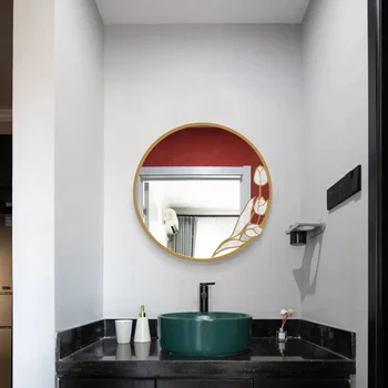 Скандинавские круглые художественные декоративные зеркала, Креативная ванная комната, современный минимализм, декоративные зеркала, спальня, Wandspiegel Home Decor WZ50DM