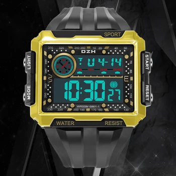 Спортивные часы SYNOKE для мужчин, военные Водонепроницаемые цифровые часы со светодиодной подсветкой, мужские часы с большим циферблатом, Мужские электронные часы Relogio Masculino