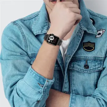 Титановый ремешок для Apple Watch Iwatch 8 7 6 Se, стабильные аксессуары для наручных часов, ремешок для часов, ультратонкий браслет, умная замена