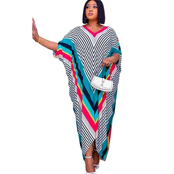 Традиционные платья с принтом в африканском стиле дашики для женщин, большие размеры, Африканский халат, Дубайская Абайя, мусульманский Кафтан, Макси-платье