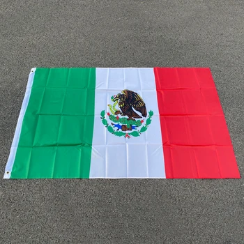 флаг aerlxemrbrae, новый флаг Мексики размером 3x5 футов, украшение дома, уличный флаг Мексики из полиэстера