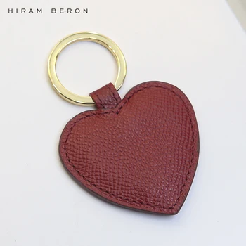 Хирам Берон Персонализированное Пользовательское имя Сердце Милый Брелок Бирка Кожаный Высококачественный подарок для Подруги Женщины